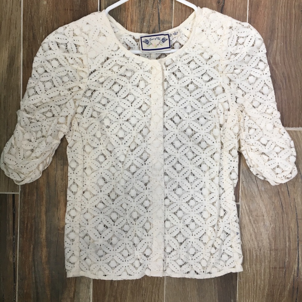 Anthropologie lace snap shirt